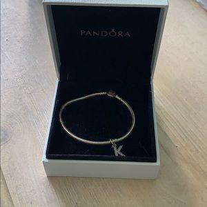 Pandora bracelet with charm K
